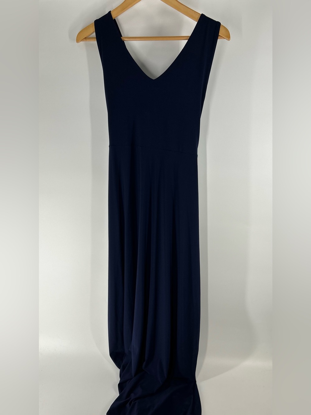 Bravissimo Draped V-Neck Maxi Dress in Navy - Picture 2 of 5